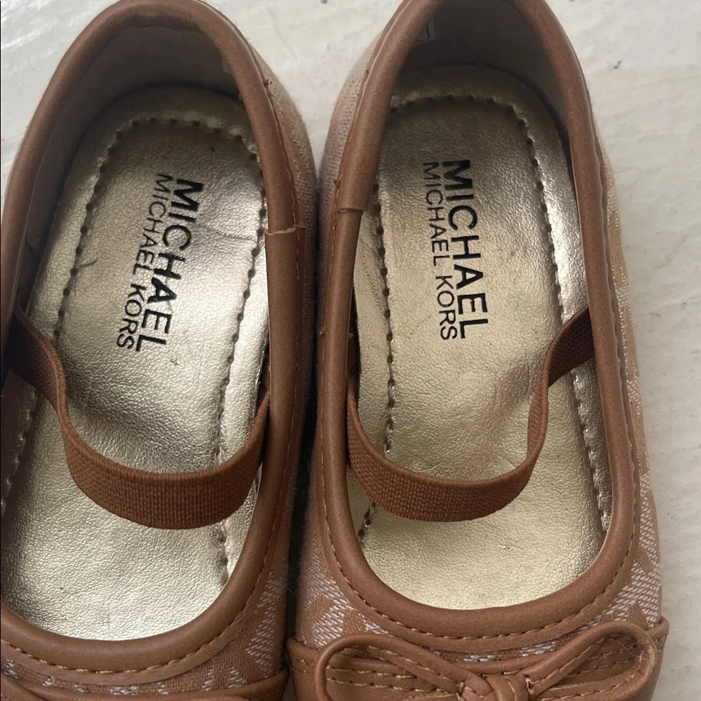 Michael Kors Kids Tan Ballet Flats